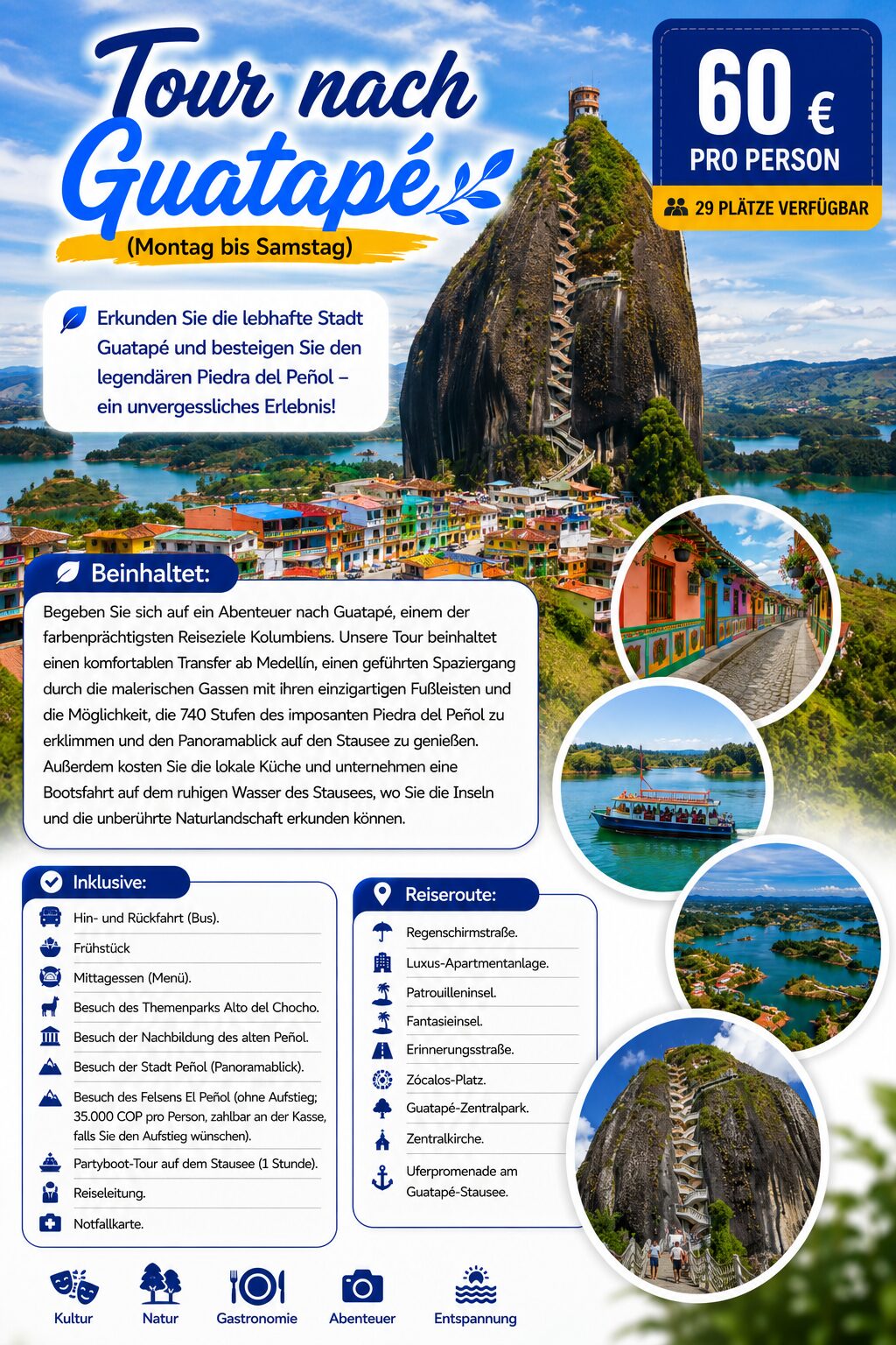 Tour nach Guatapé (Montag bis Samstag)