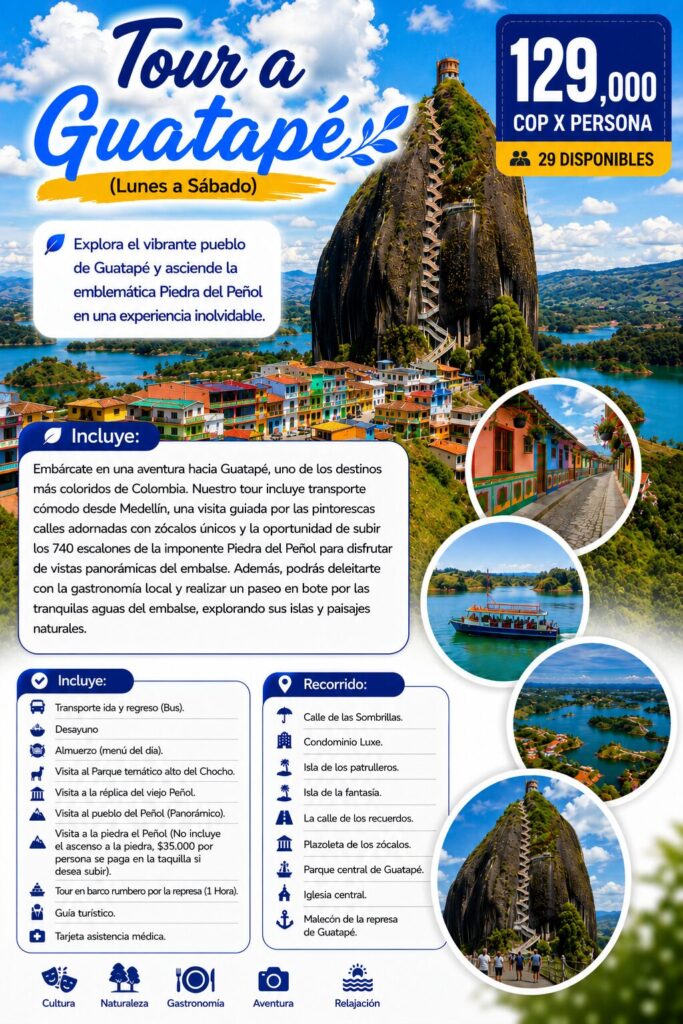 Tour a Guatapé (Lunes a Sábado)